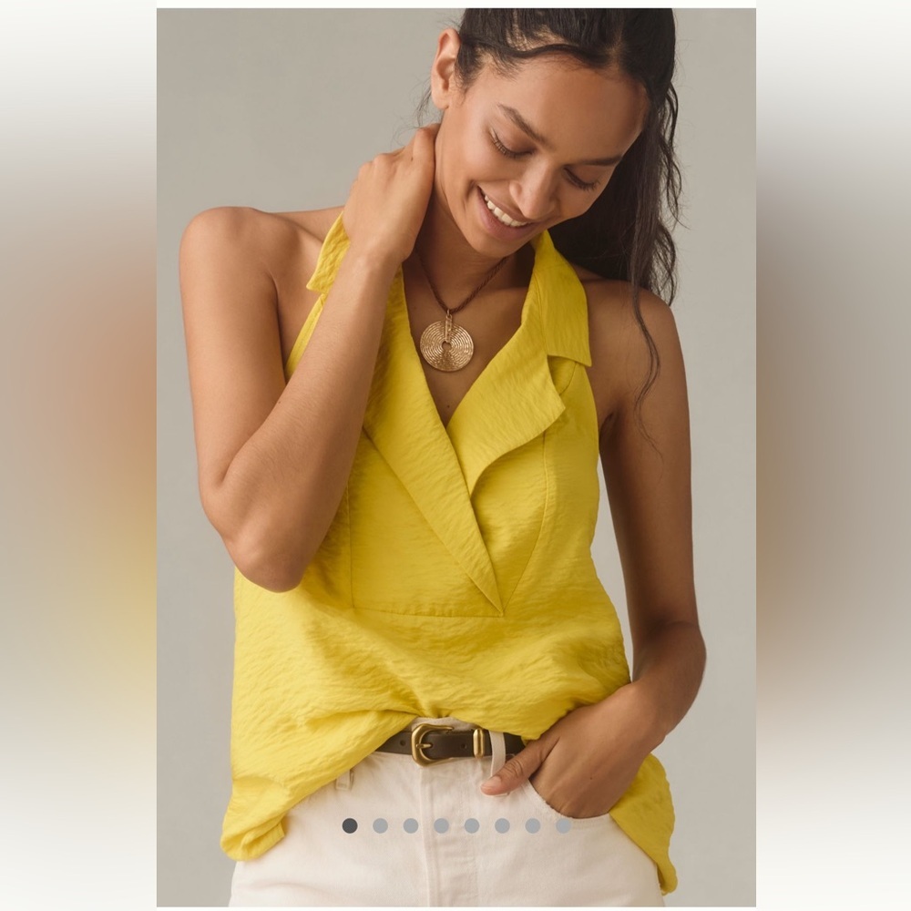 Anthropologie NWT The Dylon Sleeveless Wide-Placket Top size XS.